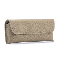 Premium Genuine Leather Eyewear Storage Pouch & Protector (Grey)