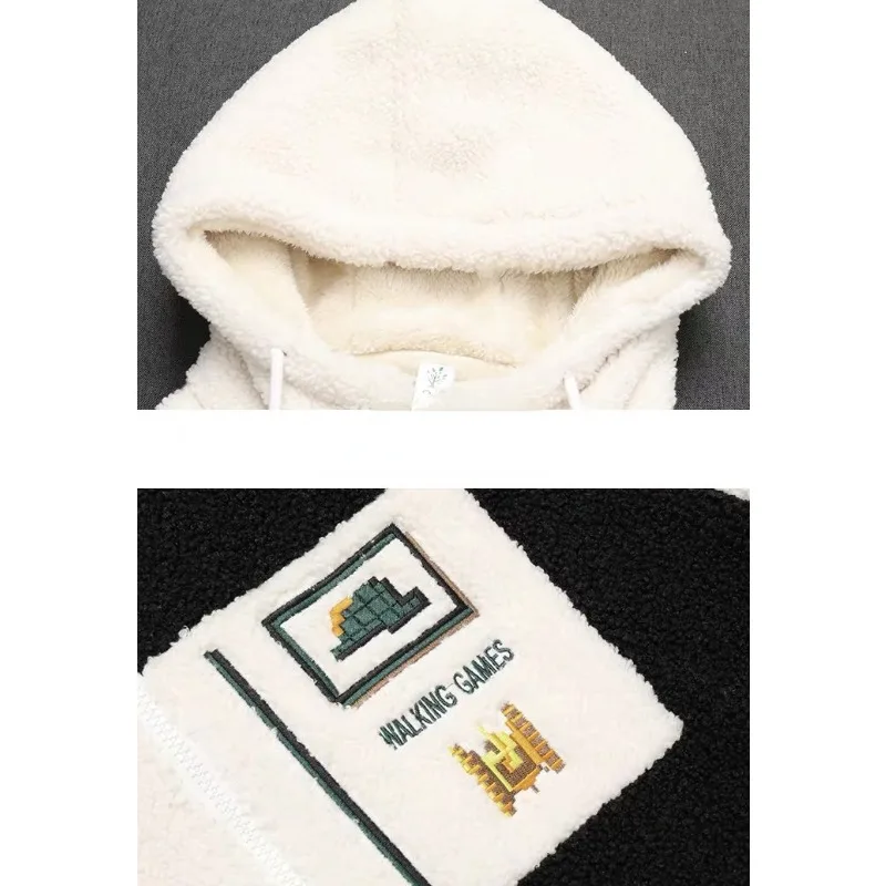 2023 Winter Lamb Fleece Coat Women New Loose Mid-long Coat Casual Plus Fleece Thickened Hooded Cardigan Hoodie Sweater Tide