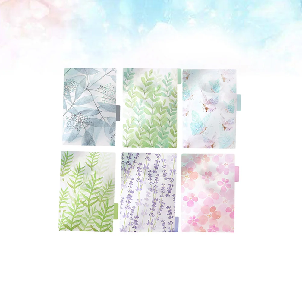 

6 Pcs Refill for Spiral Notebook Tab Cards Divider A5 Index Page Partition Binders