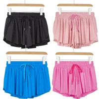 Summer Running Shorts Quick-dry Workout Sport Layer Flowy Athletic Shorts With Pockets Women Gym Yoga Bike Spandex Short Pants 1