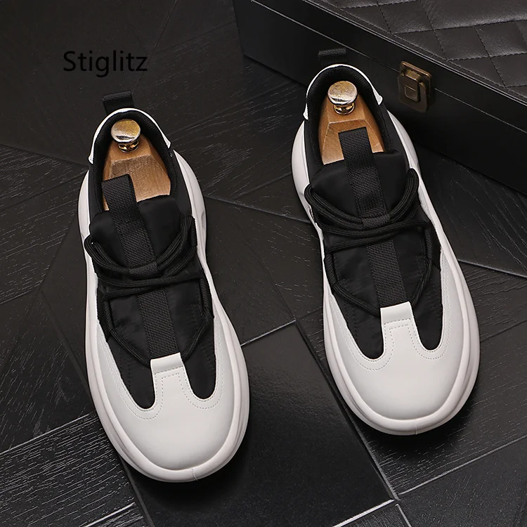 Sneakers for Men Soft Sole Running Shoes Fashion Casual Breathable Height Increased Platform Mixed Colors Sports Men's Shoes
