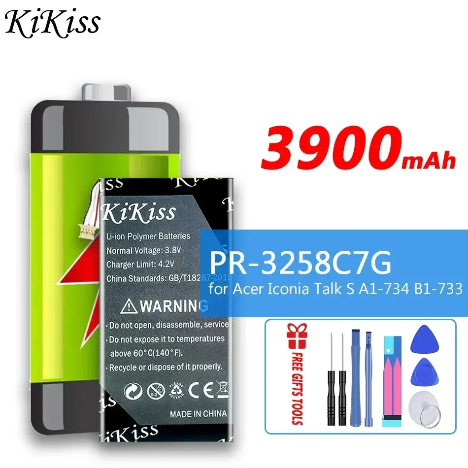 

KiKiss Battery PR-3258C7G 3900mAh for Acer Iconia Talk S A1-734 B1-733 Tablet 3-wire Repalcement Bateria