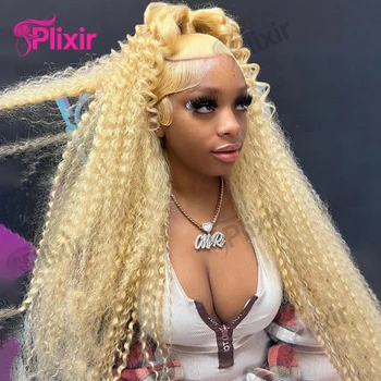 613 Human Hair Wig 13x6 Hd Lace Frontal Wig 30 Inch Water Wave Deep Wave Curly Human Hair Wigs 13x4 Honey Blonde Lace Front Wig 1