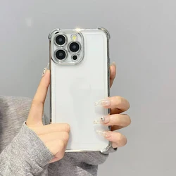 Coque de téléphone en silicone anti-choc à quatre coins