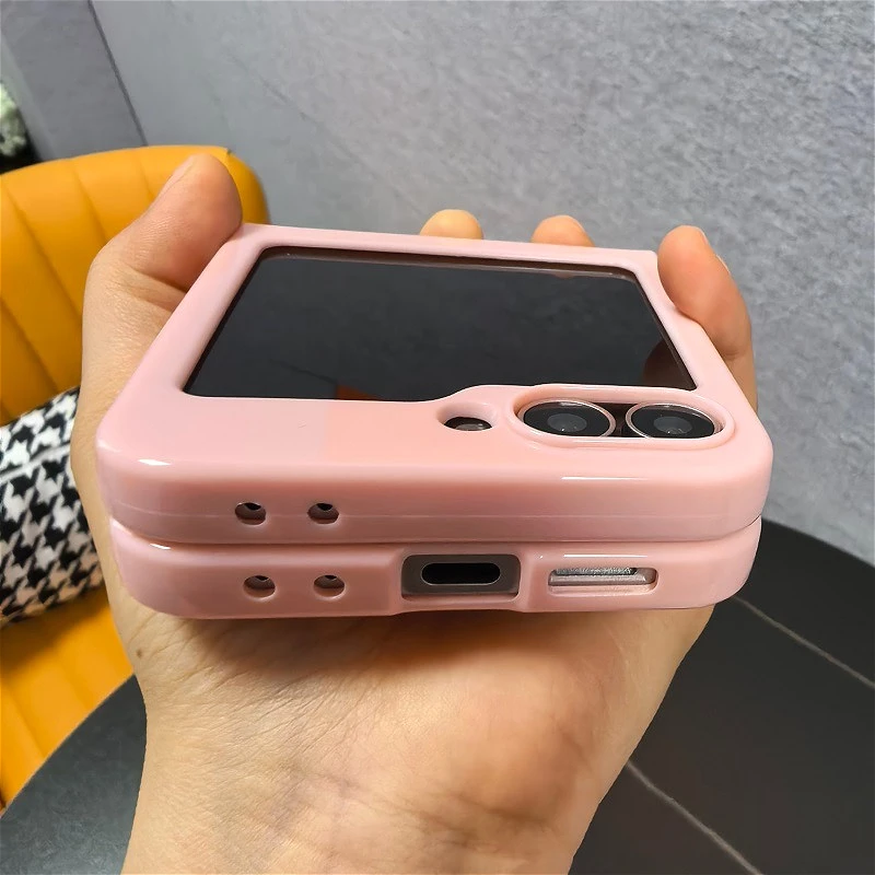 Candy Color Glossy Skin Feel Phone Case - Soft TPU Back Cover 2-Piece Set