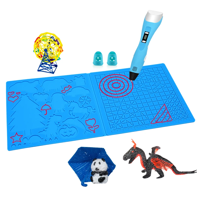 3D Printing Pen Creativity Kit for Kids - Includes Soft Silicone Design Pad & Finger Protectors