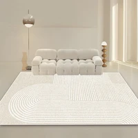 Modern Cream Style Carpet Living Room Minimalism Decoration Sofa Large Area Rugs Bedroom Bedside Tables Washable Non-slip Mats 2