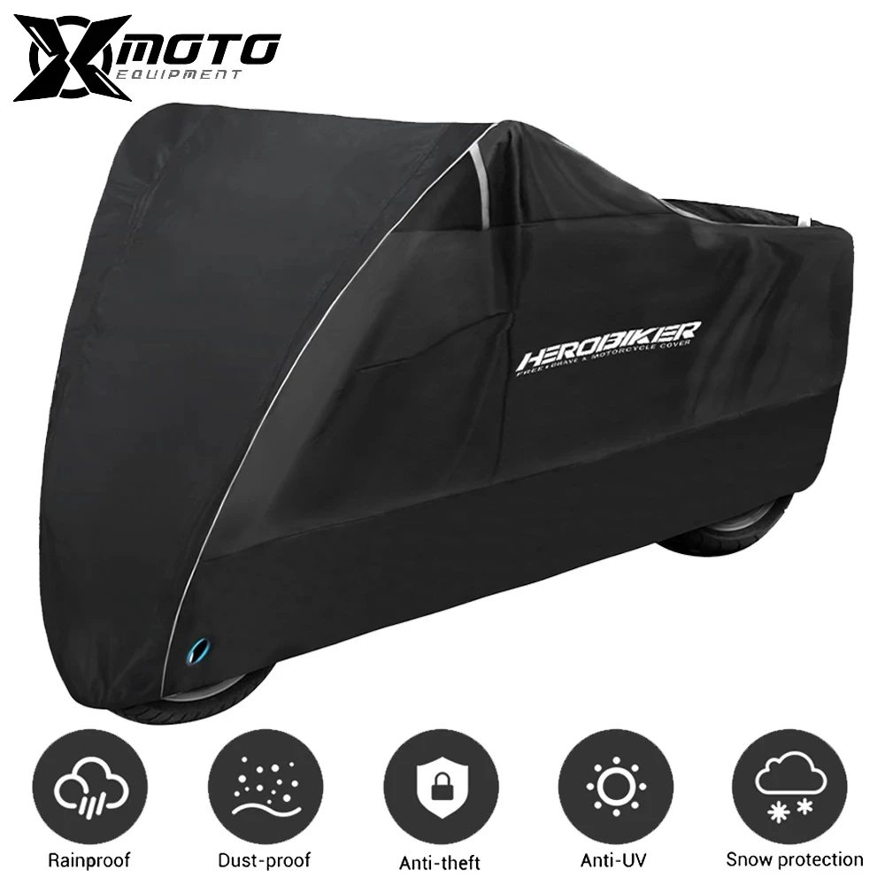 

Waterproof Dustproof UV Motorcycle Cover Indoor Wear-resistant Rain Cover Motorbike Outdoors Protection Cover All Season