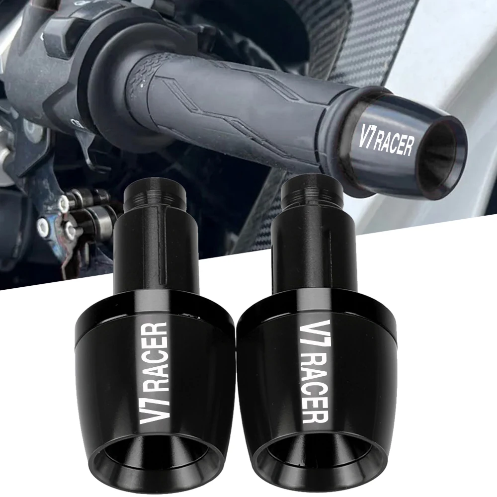 Per Moto Guzzi V7 Stone Special V7 Classic V7 Racer 7/8 ''22Mm Manopole Per Manubrio Moto Estremità Plug Slider Caps Maniglia Bar End