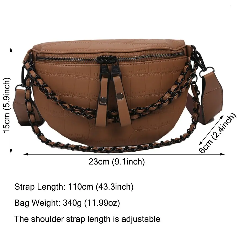 Crossbody Bag for Women, Classic Wide Strap Shoulder Bag, Zipper Crossbody Purse with Adjustable Strap