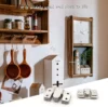 1-4Pairs Flush Mount Brackets, Headboard Wall Fixing Brackets Wall Mount Interlocking Z Clip Hook for Pictures Mirrors Frames 3