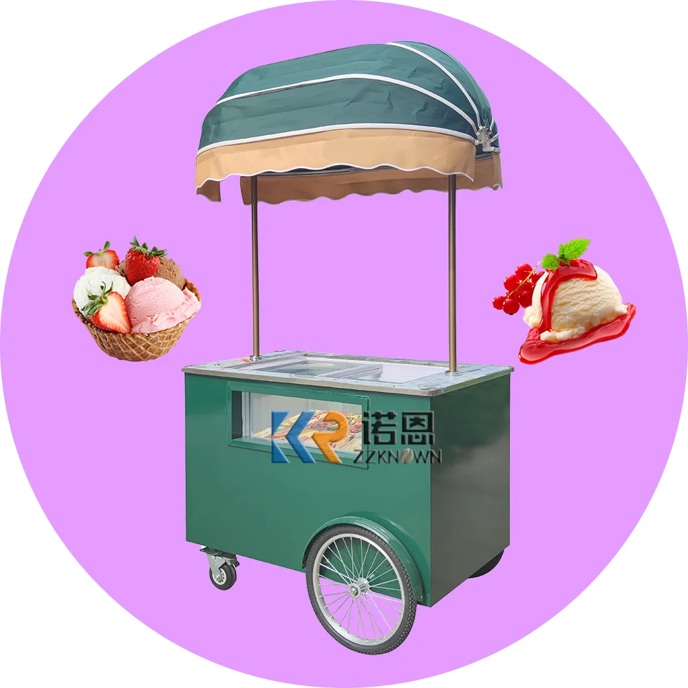 

2023 BBQ Trailer Food Trailer For Europe Ice Cream Cart Food Warmer Truck Hot Dog Trailer Europe Popsicle Vending Van for Sale
