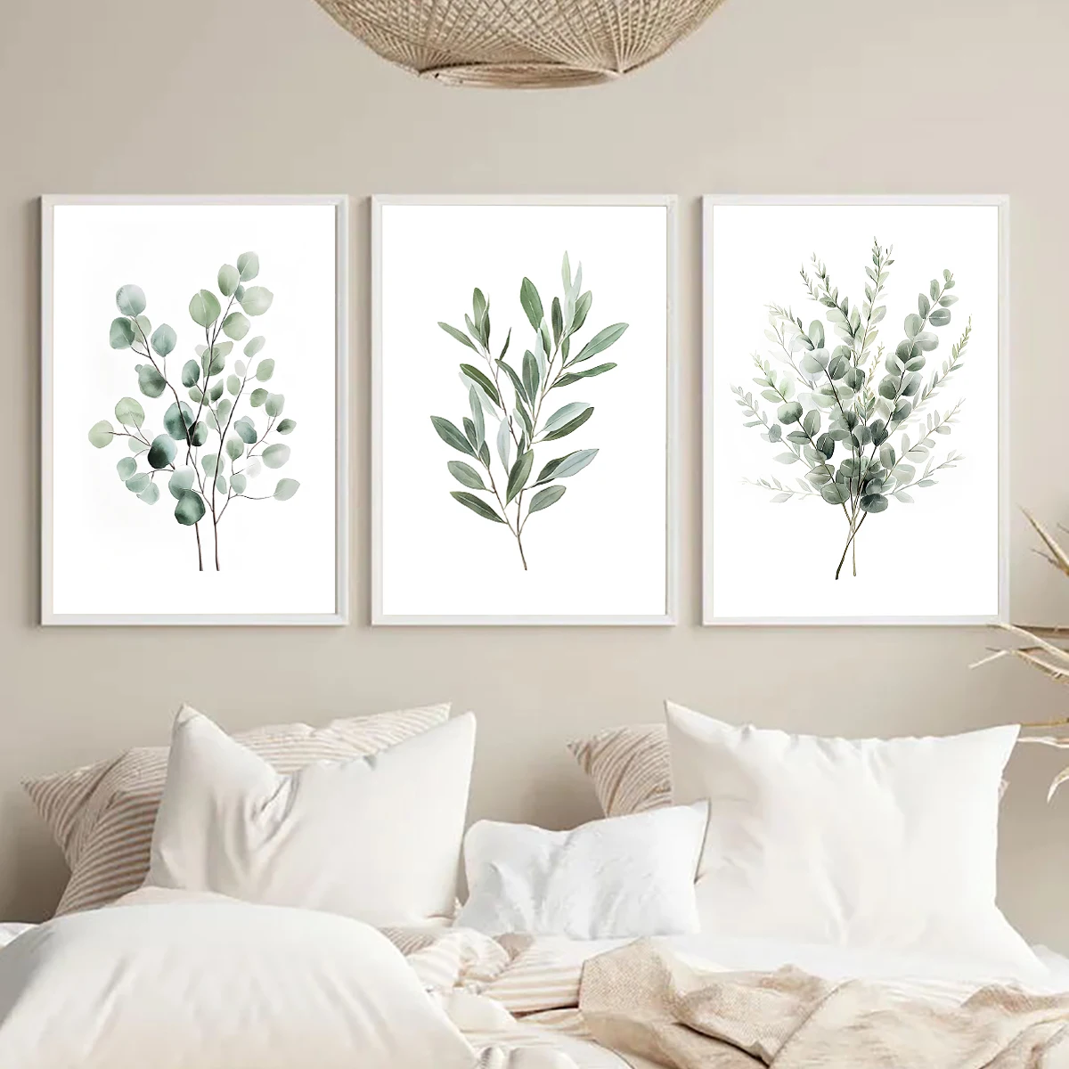 Sage Green Leaves Prints 1