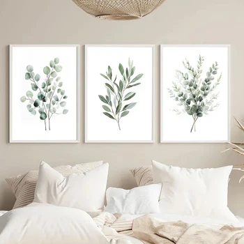 Sage Green Leaves Prints 1