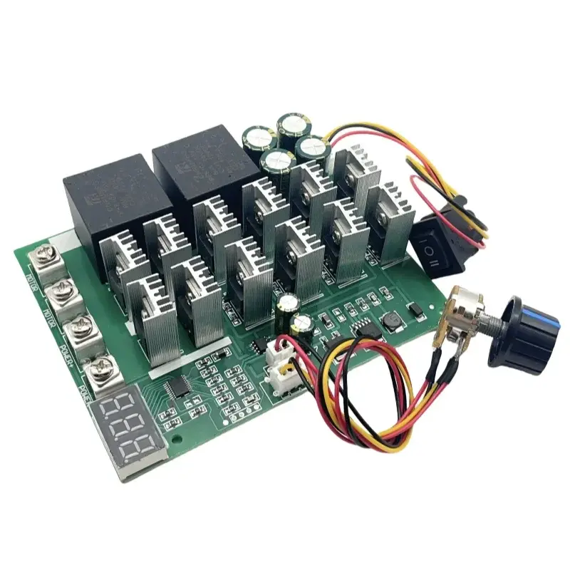 1PCS 60A 10-55V 12V 24V 36V 48V 100A Digital Display PWM Speed Controller Module Forward Reversal 0~100% Adjustable DC Motor image 3