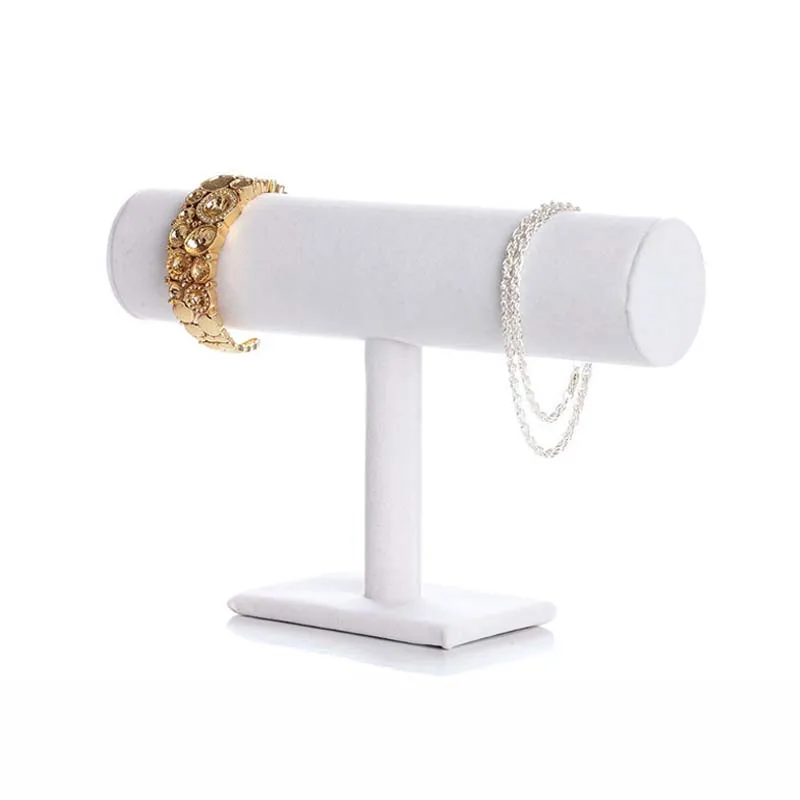 Black Velvet Bracelet Chain Watch T-Bar Rack Jewelry Hard Display Stand Holder Jewelry Organizer Hard Display Stand jewelry display stand,display stand,jewelry display rack,jewelry organizer