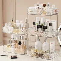 Acrylic Storage Organizer Shelf Of Bathroom Home Kitchen Makeup Skincare Shampoo Lipstick Tabletop Holder Cosmetic Desk Rack 2