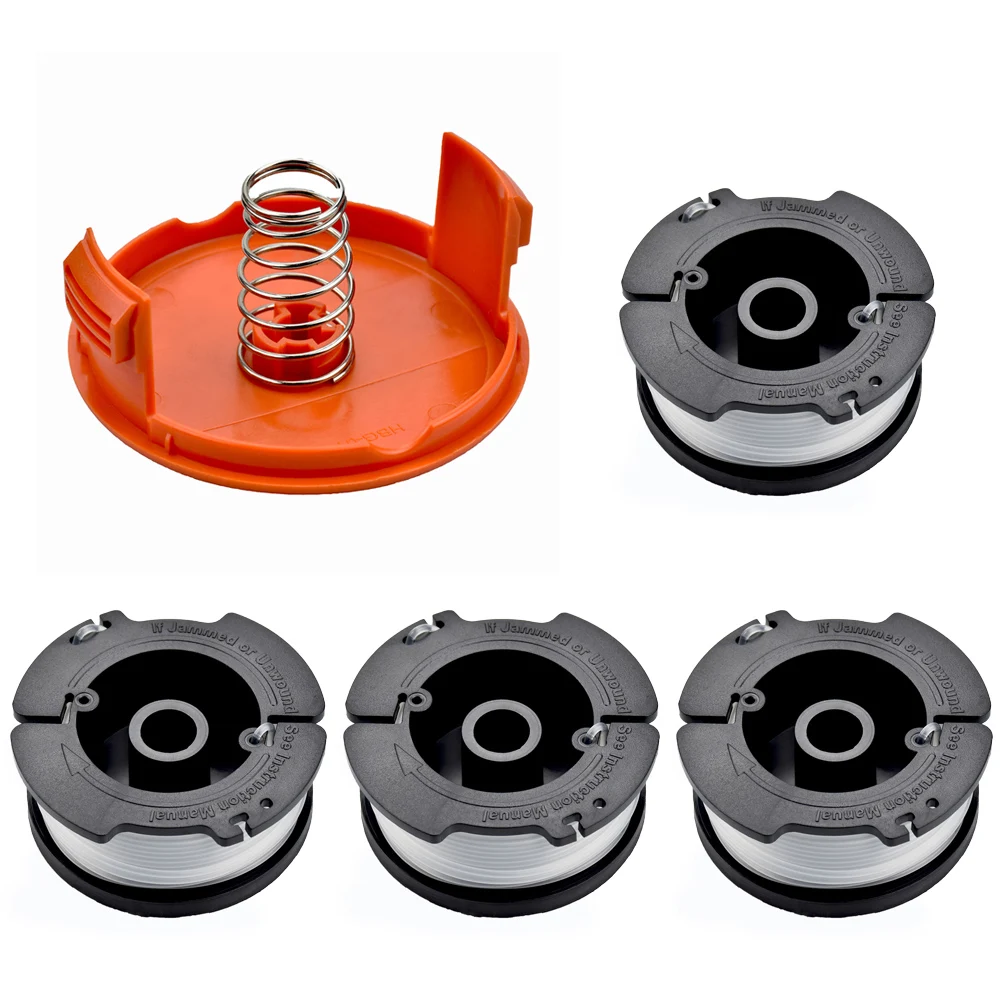 4pcs Grass Trimmer Spool For Black Decker Cap AF100 GL280 GL301 GL425 GL430  Replacement Garden Power Tools