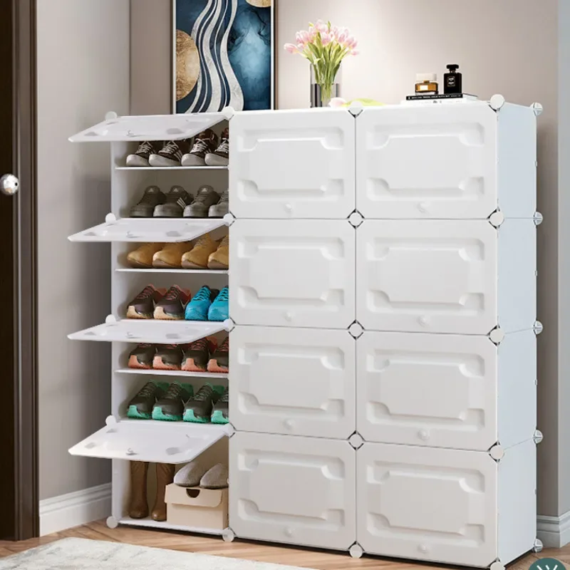 

Versatile Shoe Organizer DustProof MultiLayer SpaceEfficient Storage Unit Household Shoe Cabinet with Functional Design