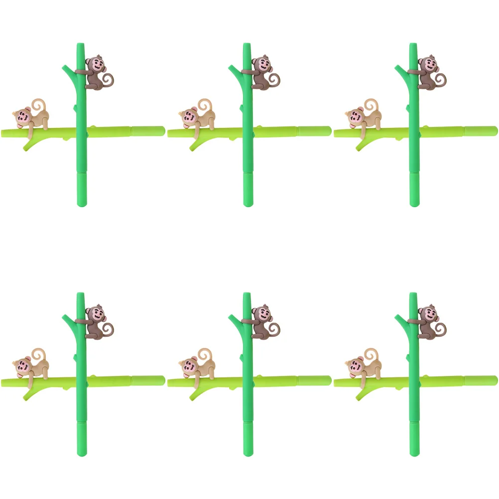 

12 Pcs Monkey Gel Pen Multi-function Writing Sign Pens Come Fine Tip Refill Water-based Stationery