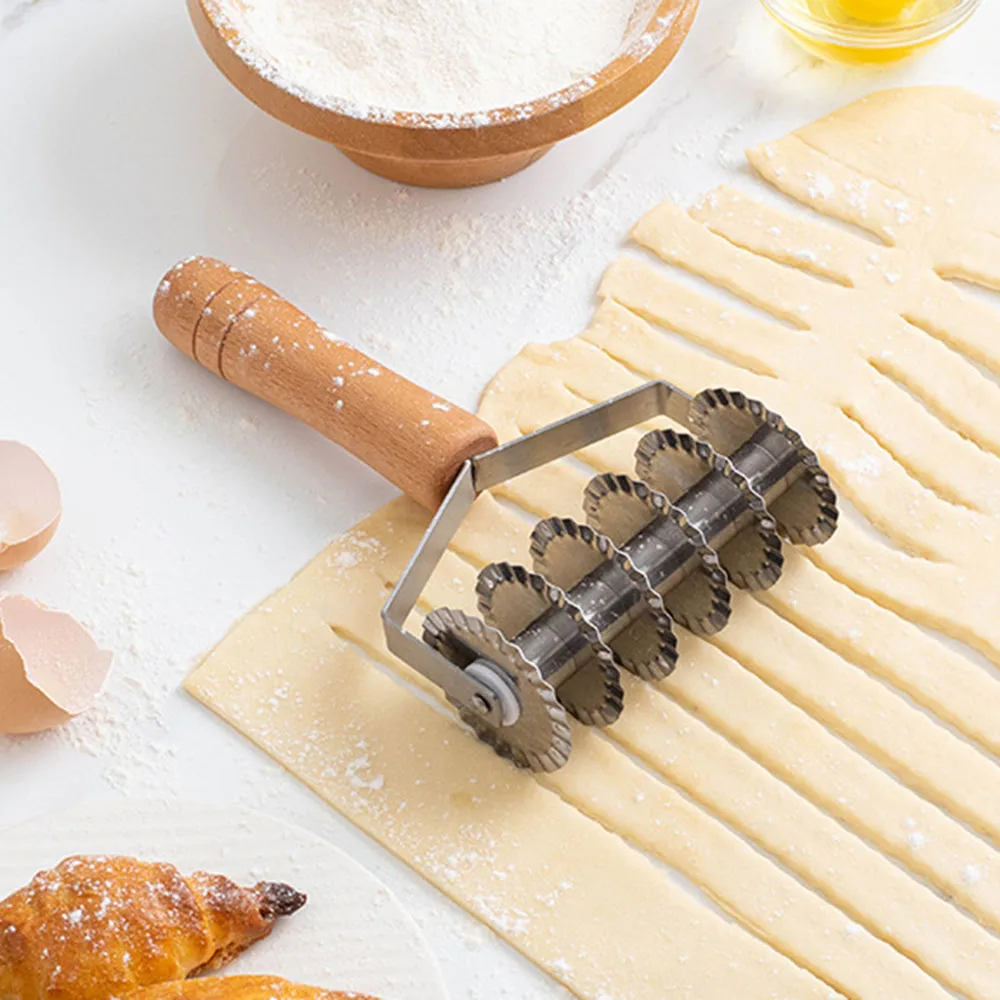 Kitchen Manual Noodle Cutter Stainless Steel Roller Noodle Maker Fast Food Noodles Dough Rolling Machine Pasta Tools Gadgets