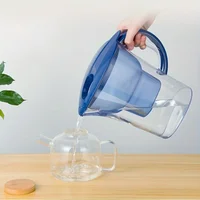 2.5L/88OZ เหยือกกรองน้ํา,เครื่องกรองน้ําห้องครัว,เหยือกน้ําเปิดใช้งานคาร์บอนกรองอัลคาไลน์สุทธิ,เครื่องกรองน้ําเย็นกาต้มน้ํา 1