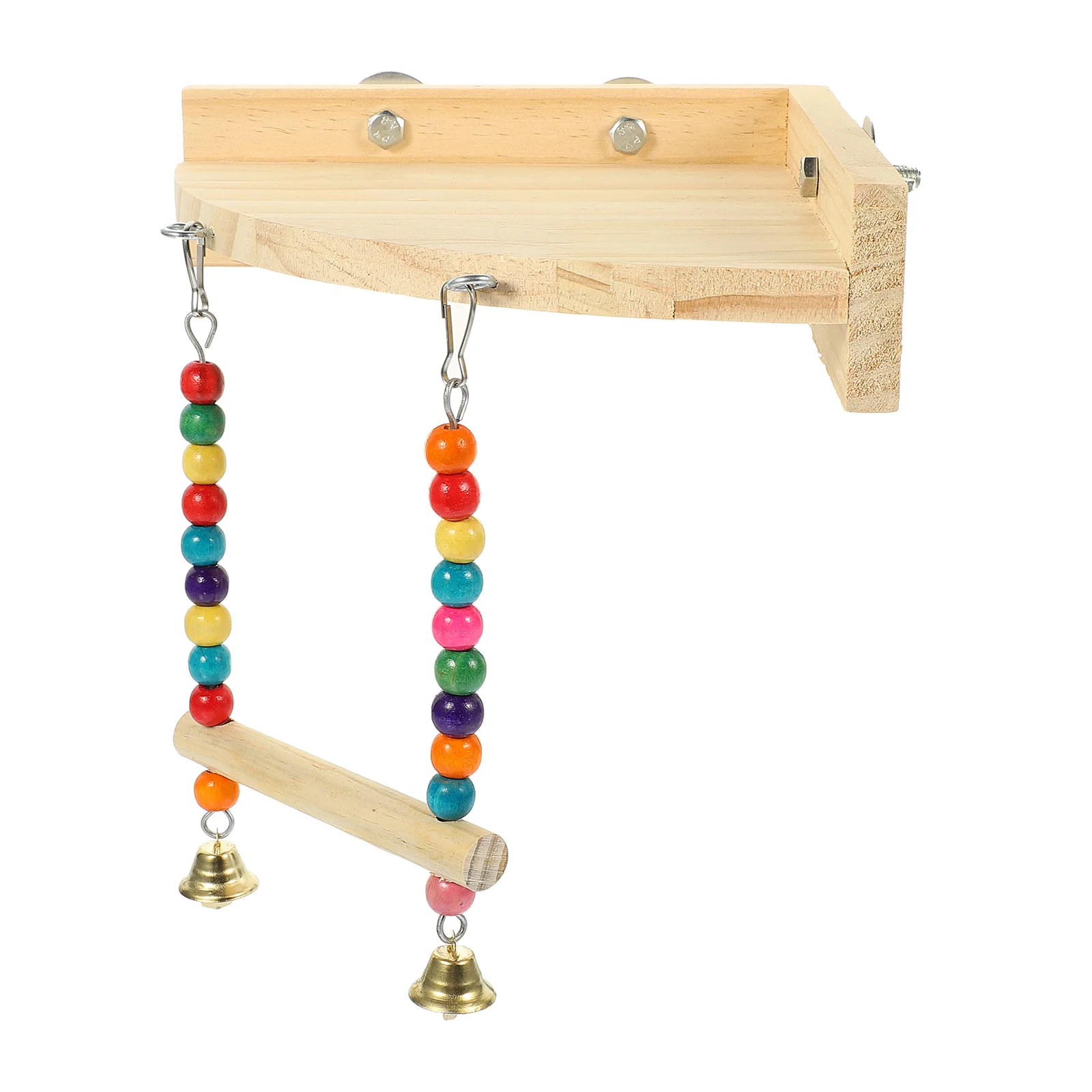 

Parrot Toy Bird Cage Toys Accessories Small Cockatiel Swing Parakeet Wooden Stand Platform