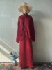 Robe musulmane Satin 2 pièces ensemble femmes fête Abaya Musulman Ensembles arabe longue Robe dubaï caftan robes Jalabiya Ramadan Eid