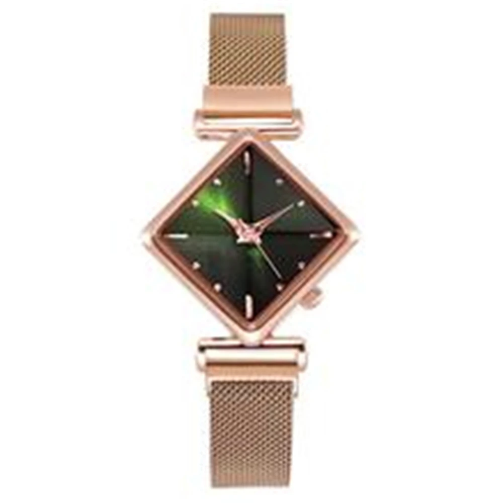Temperament watch summer glass niche student casual sugar cube new diamond quartz watch women