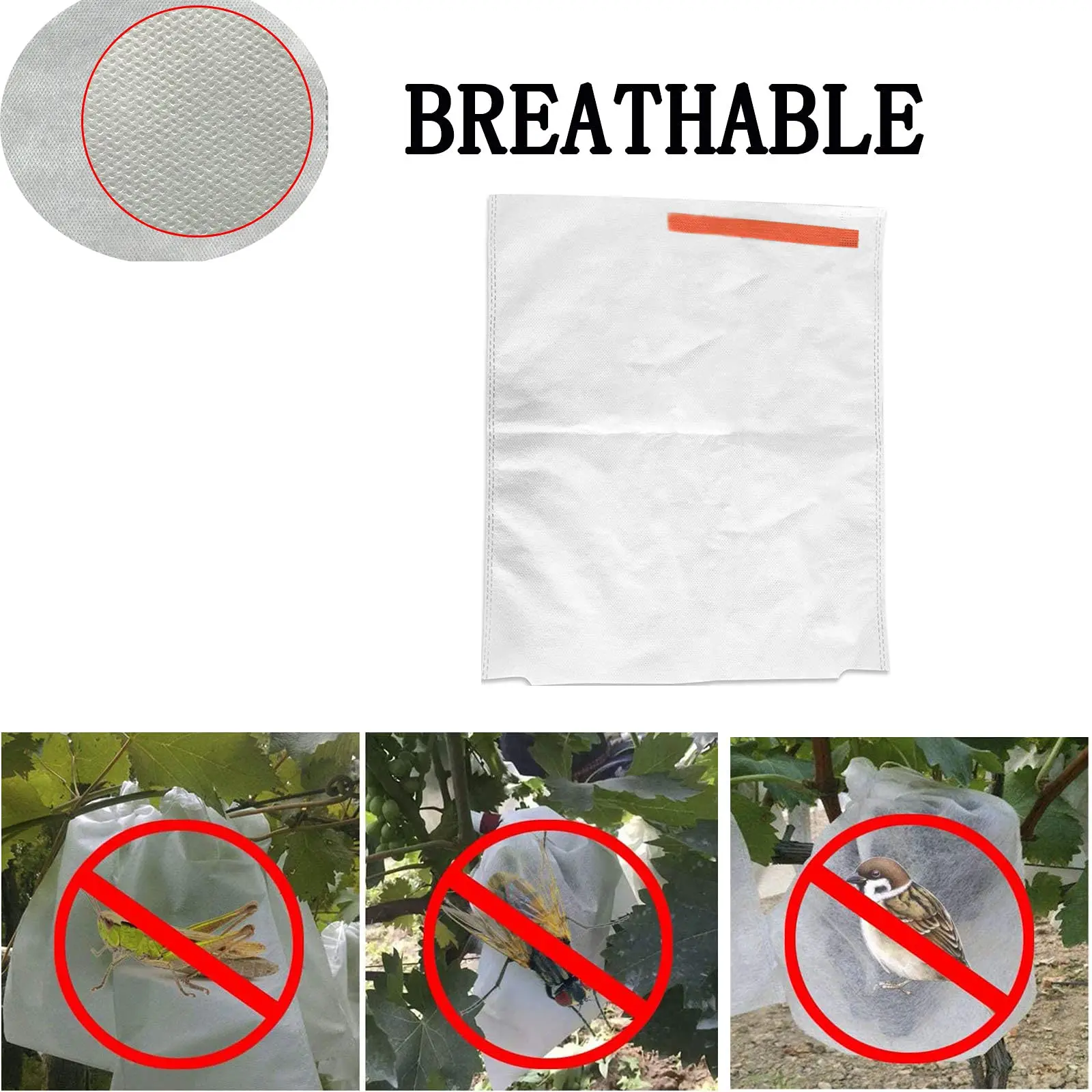 100PCS Grape Apple Protection Bags Tree Mosquitoes Anti Bird Drawstring Net Bag Agriculture Pest Control Plants Grape Bags