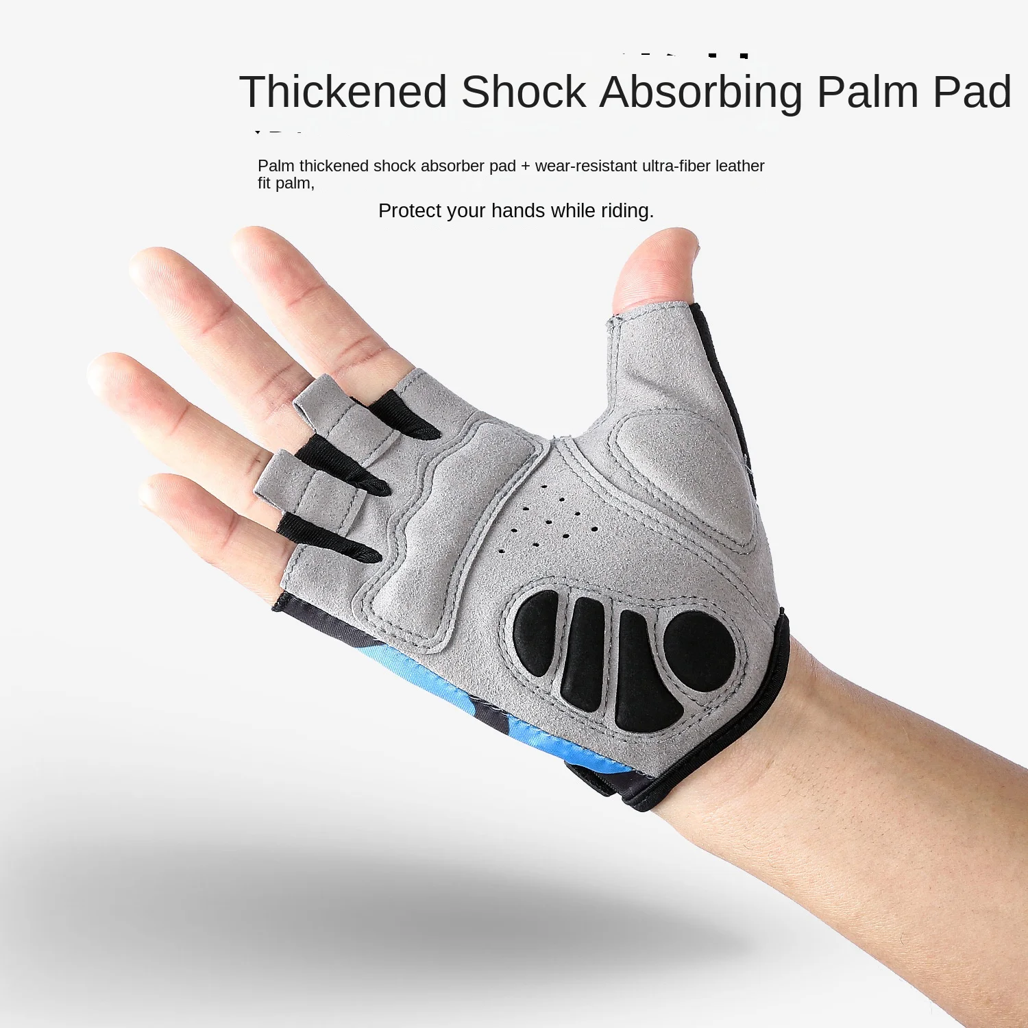 New Outdoor Sports Fitness Training Breathable Non-slip Bicycle Shock Absorbing Riding Half Finger Cycling Gloves Men Women 6
