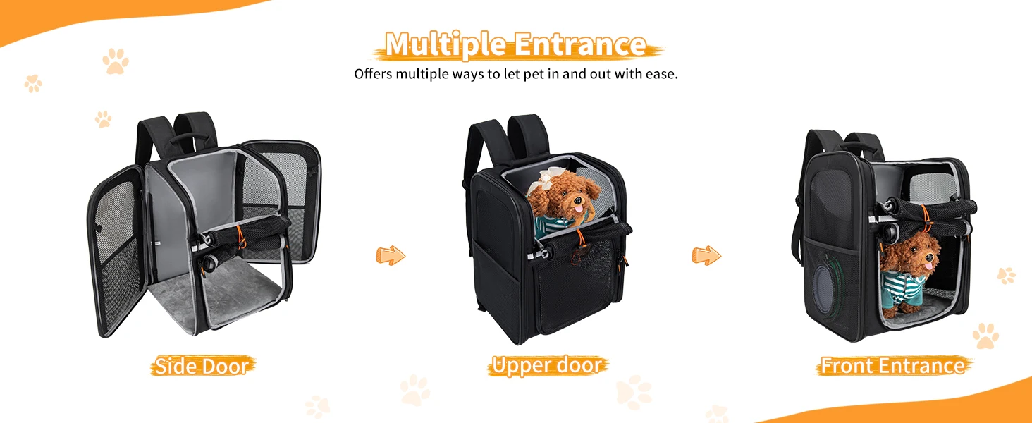 Title 3, Cat Dog Backpack Carrier,Foldable Pet Backpack ...