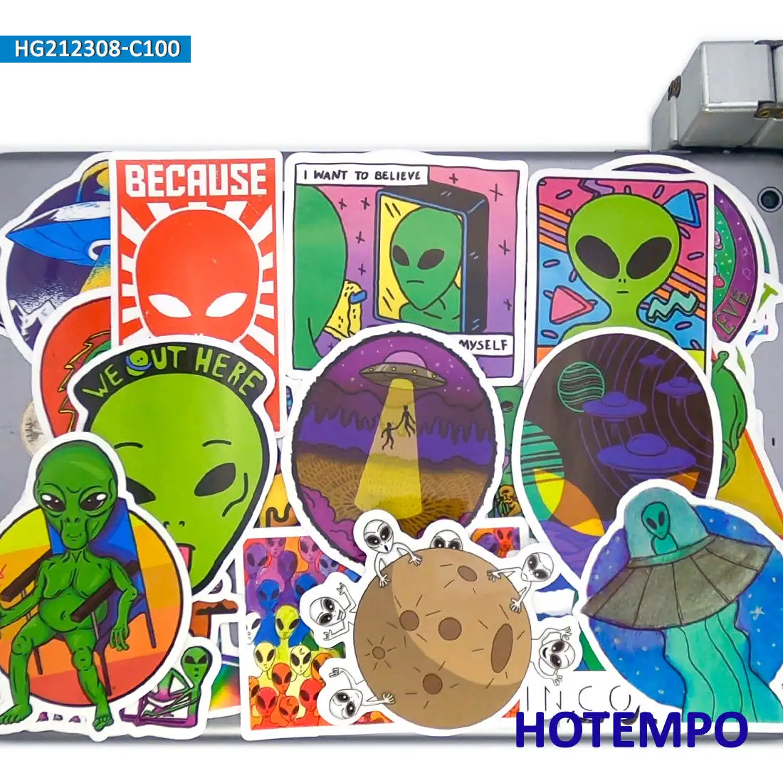 50/100 Stücke, Aliens, Astronauten, Universum, Weltraum, Raumschiff, UFO, Spaceman Aufkleber, für Telefon, Motorrad, Auto, Fahrrad, Skateboard, Helm, Gepäck, Scrapbook, Glas, Gitarre, Laptop-Aufkleber – Detail 12