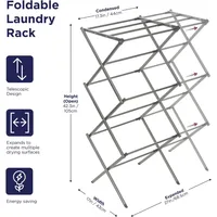 Laundry Organization Expandable/Collapsible Clothes Drying Rack. Essential for Camping/Trailers or Anywhere You Air Dry Laundry 2