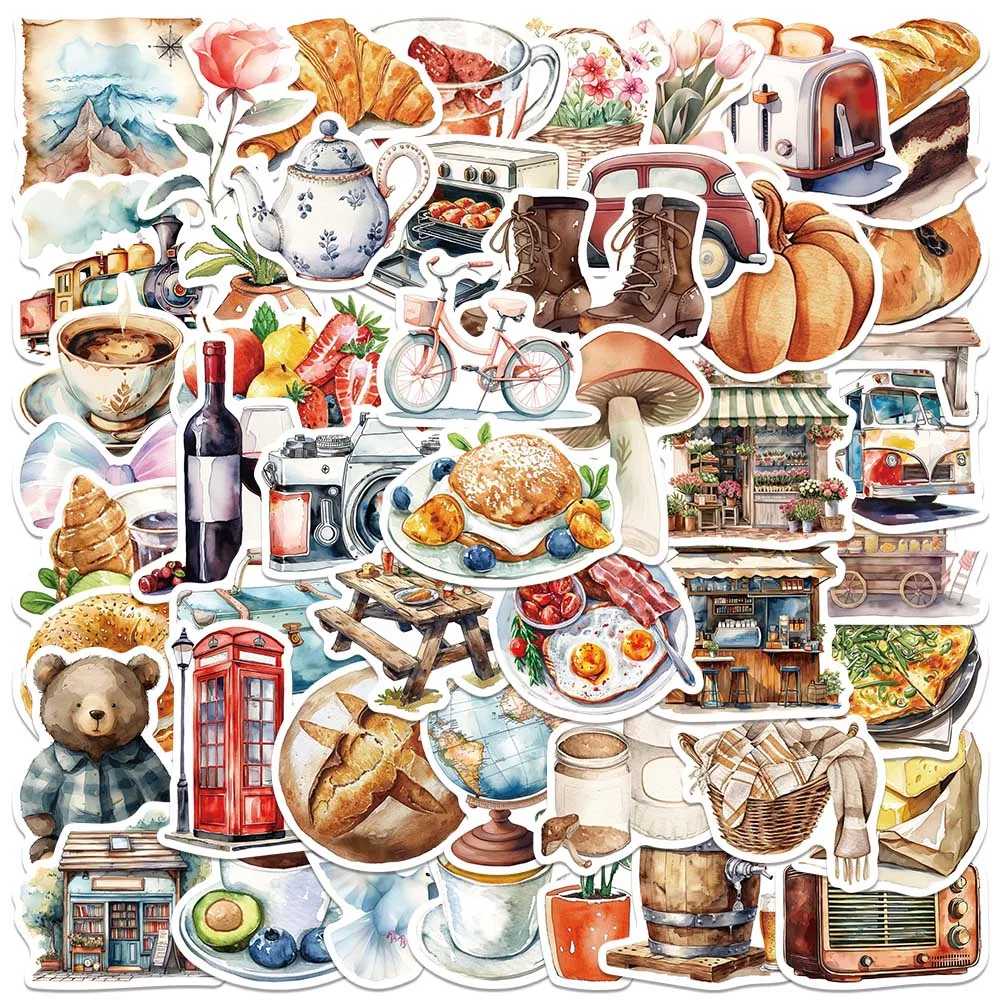 

50pcs Fairy Tales Long Holidays Stickers Aesthetic Graffiti Decals For Laptop Luggage Skateboard Scrapbook Waterproof Sticker