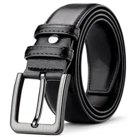 Ceinture pour hommes en cuir véritable de haute qualité avec boucle, ceinture décontractée et d'affaires, design masculin, nouveauté à la mode 2 2