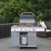 4402 4-Burner Propane Gas Grill with Side Burner, Stainless Steel Grill with 54,000  Cooking Power for 2