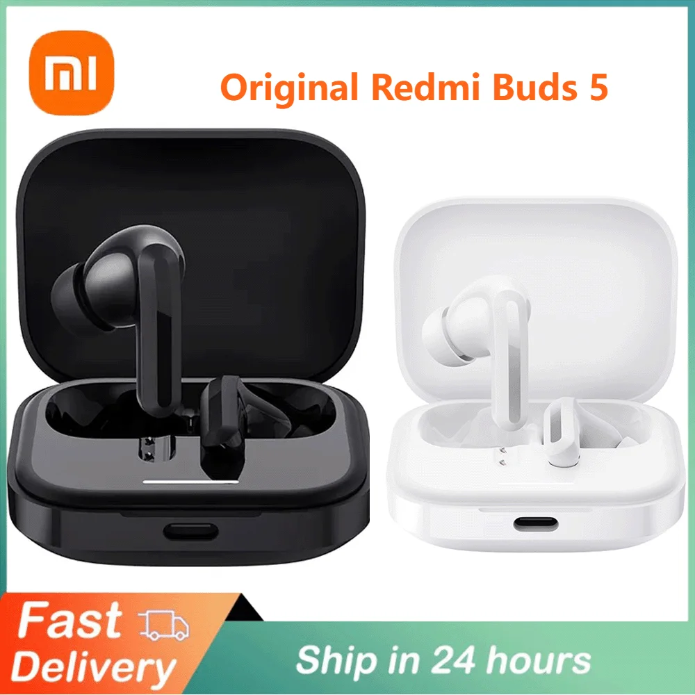 

Original Xiaomi Redmi Buds 5 Earbuds TWS Wireless Bluetooth 5.3 Active Noise Cancelling Earphone 40H Battery Life 46dB Headset