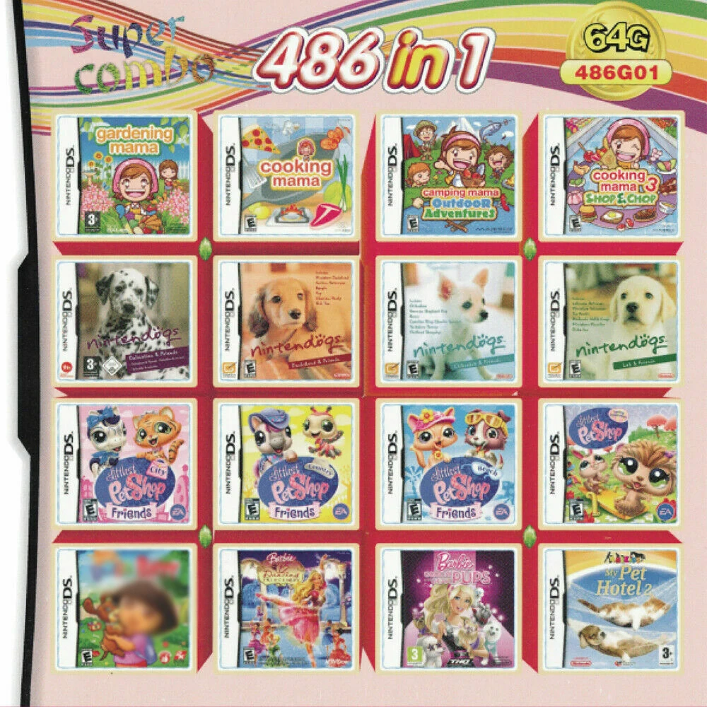 krant Booth Pa Girl Games 486 In 1 Video Games Cartridge For Nintendo Nds Ndsl Ndsi 3ds  2ds - Cards & Invitations - AliExpress