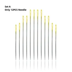 Versatile Multi-Size Stainless Steel Sewing Needles Set - 12/36PCS (A-Only 12PCS Needle)