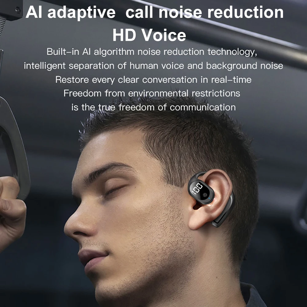 TWS Bluetooth 5.3 Headphone Ear Hook Wireless Earphone HiFi Stereo Noise Reduction Headset Waterproof Earbud for Huawei iPhone 5
