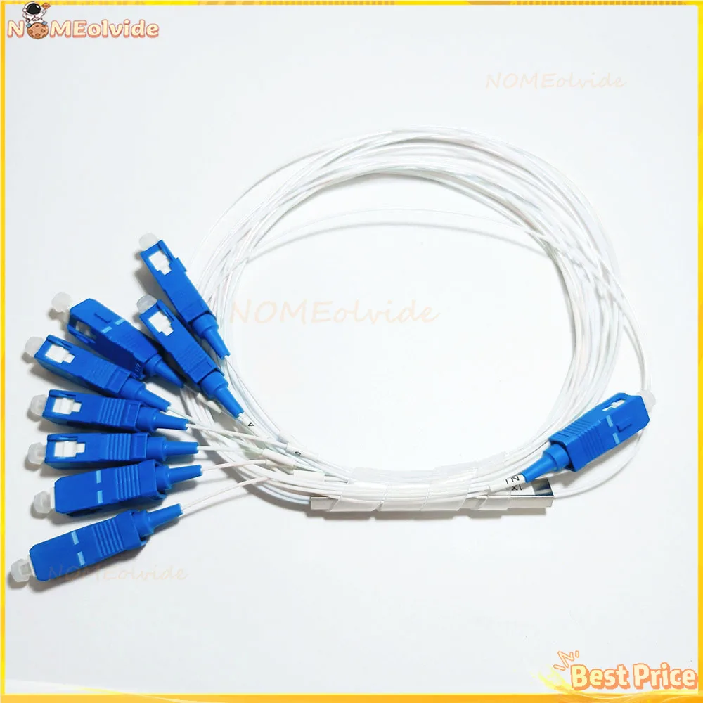 5 PCS/Lot 1x2 1x4 1X8 1x16 SC/UPC PLC Splitter SM Single Mode 0.9mm 1m FTTH Fiber Optic Splitter G657A1 LSZH PVC fiber optic adapter