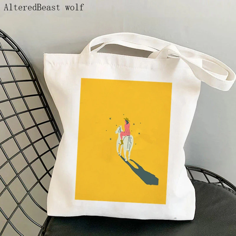 Women Shoulder bag Mitski Be The Cowboy Cartoon Bag Harajuku Shopping Canvas Shopper Bag girl handbag Tote Shoulder Lady Bag