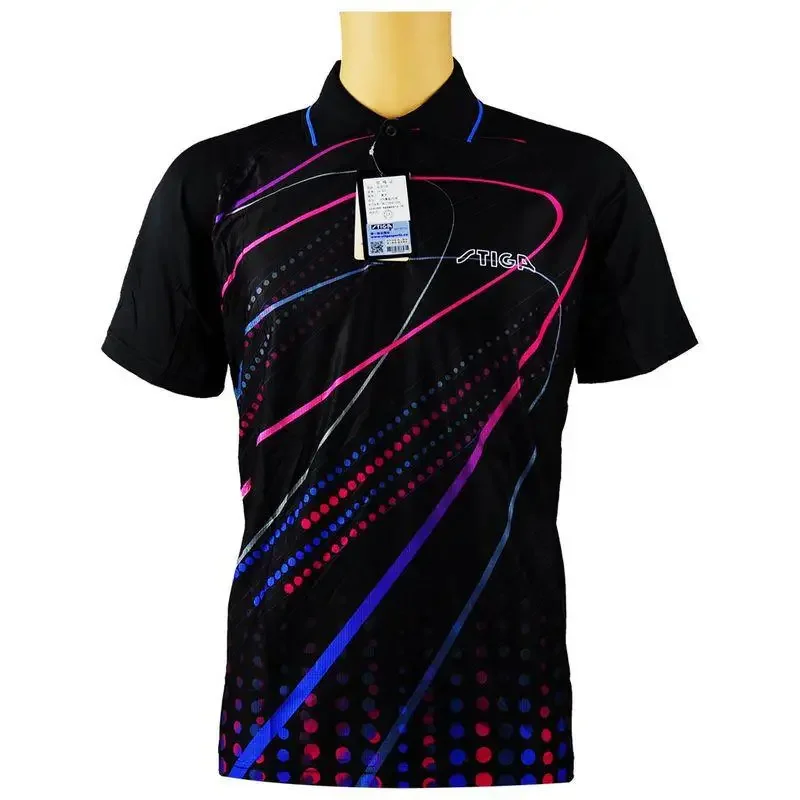 Original Stiga Table Tennis Clothes For Men Women Clothing T-shirt Short Sleeved Shirt Ping Pong Jersey Sport Jerseys