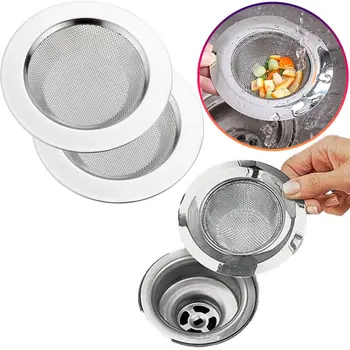 1PC Kitchen Sink Strainer Stainless Steel Filter Mesh Removable Kitchen Sink Drain Strainer Bathroom Laundry Hair Catche Stopper