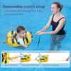 Baby Float With Crotch Strap & Inflation-free Solid Core Mambobaby Kid Swimming Ring Have Sunshade 0-7 Yeas Old Swim Pool Tube 4