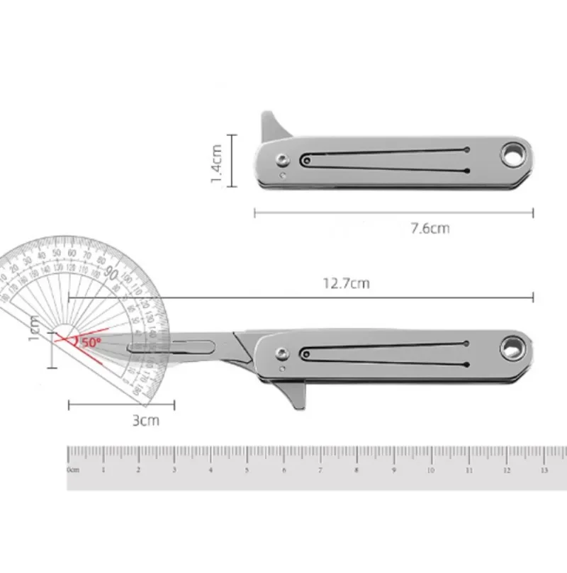 High Hardness Stainless Steel Folding Surgical Knife for Outdoor Camping EDC Portable Unboxing Knife with 10pcs Blades Included 6