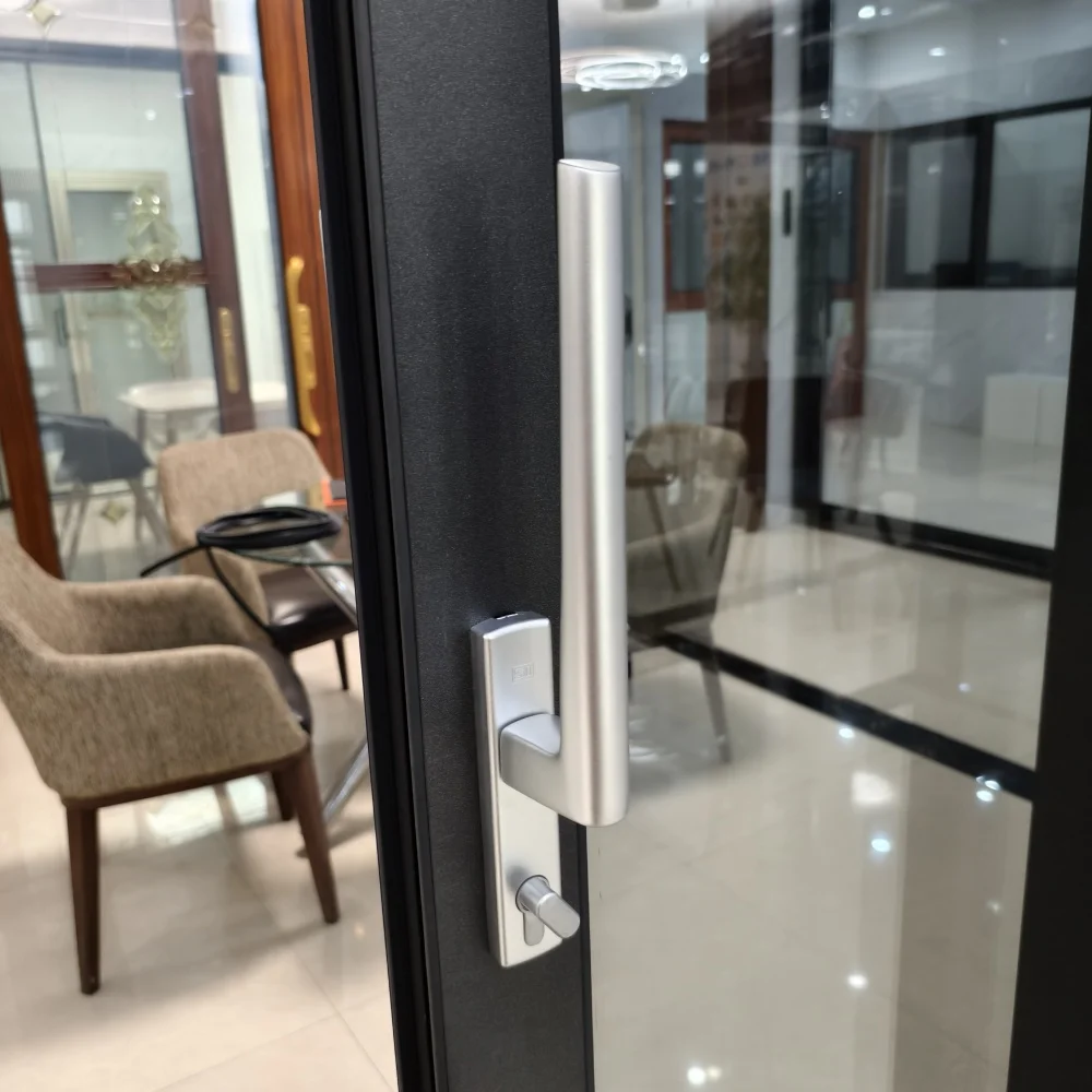 DN Exterior Doors for House Thermal Break Aluminum Doors Double Glazed Retractable Screen Patio Aluminum Frame Sliding Door