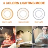 360° Flexible 48 LEDs Desk Lamp Clip USB Book Light Bedside Eye Protection Gooseneck Reading Light Brightness Adjustable 3 Level 4