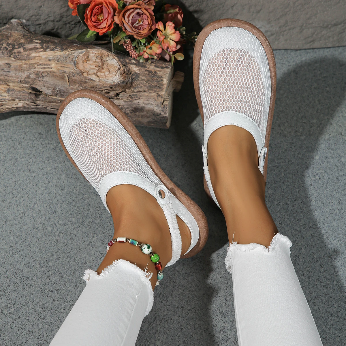 Women Sandals 2024 New Fashion Casual Solid Color Shoes for Women High Heels Sandals Designer Sandals Plus Size Zapatos De Mujer - 3
